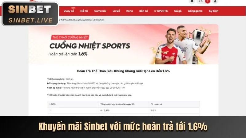 Hoàn trả hàng ngày Betway